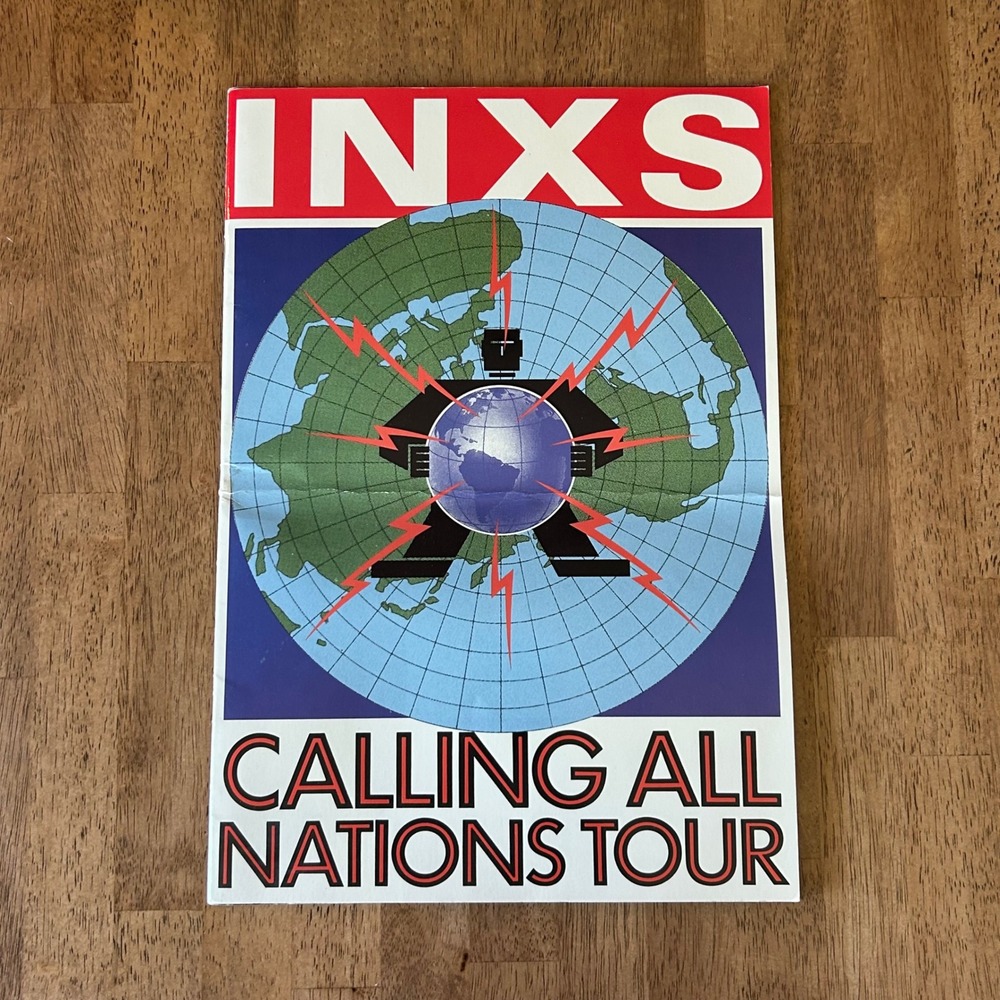 Vintage INXS‎ Calling All Nations Tour Program 1988 Rock Book Creased